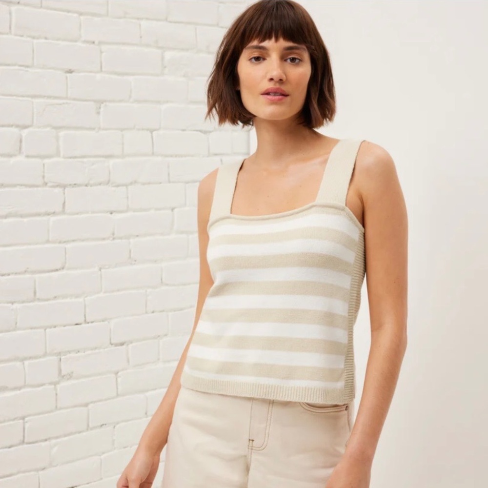 🍹 Weekend Apéritif Tank | UpWest | Neutral Stripe | NWT (Size S)